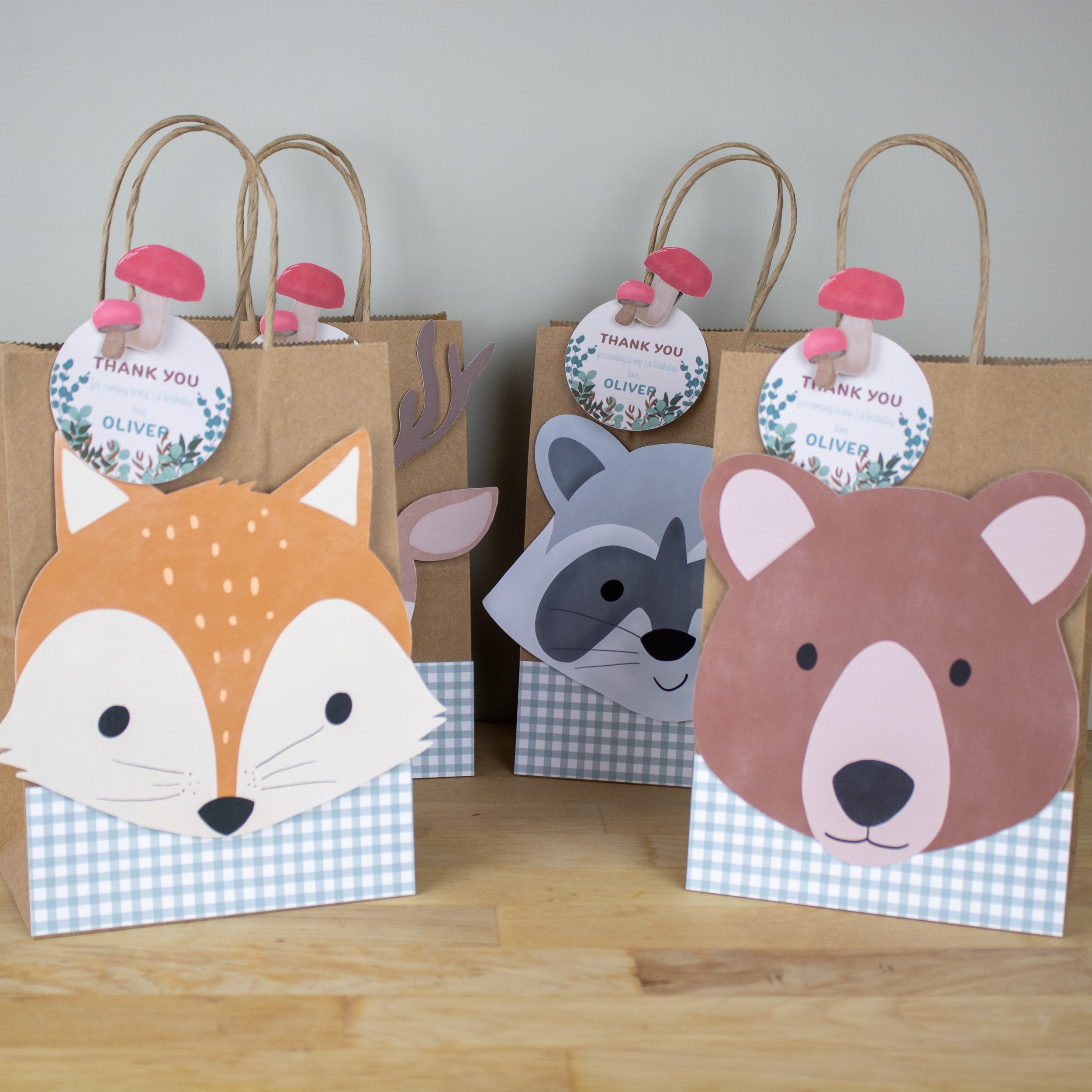 Woodland Fabric Bags, Woodland Theme Favor Bags, Woodland Cotton Bags, Wood  Animals Favor Bags, Woodland Guest Gifts 