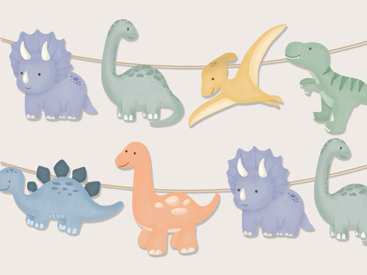 Dinosaur Garland - Instant Download