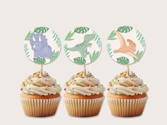 Dinosaur Cupcake Topper - Instant Download