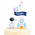 Personalized Space Cake Topper
