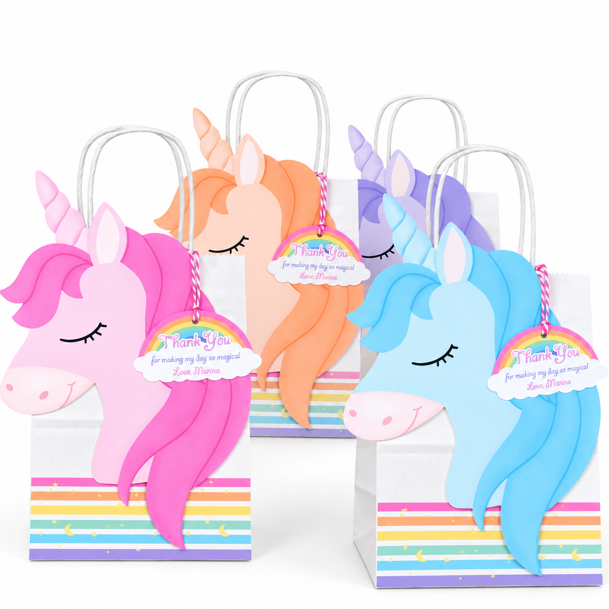 Rainbow Unicorn Favor Bags