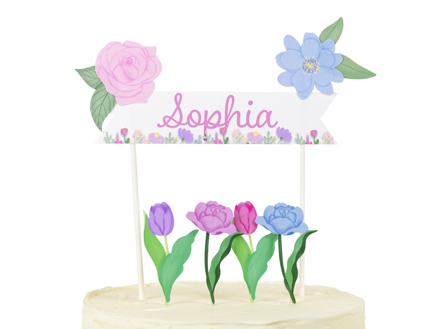 Flower Bloom Cake Topper