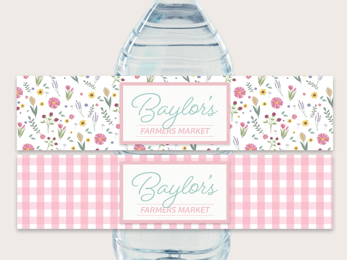 Farmers Market Bottle Labels - Printable & Customizable