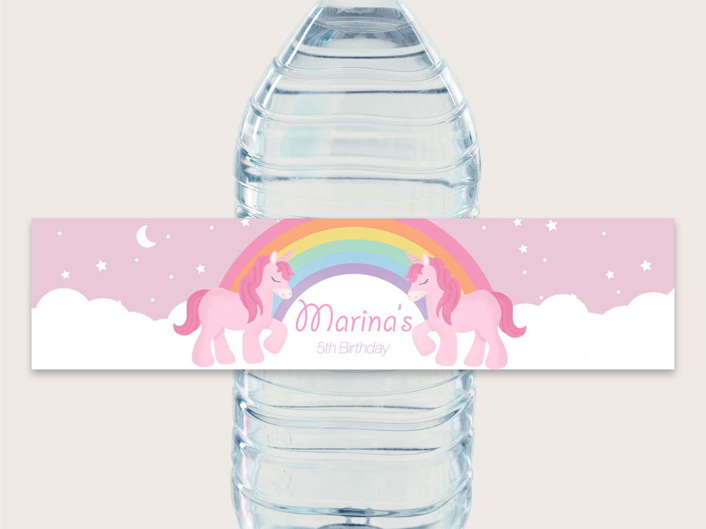 Unicorn Bottle Labels - Printable & Customizable