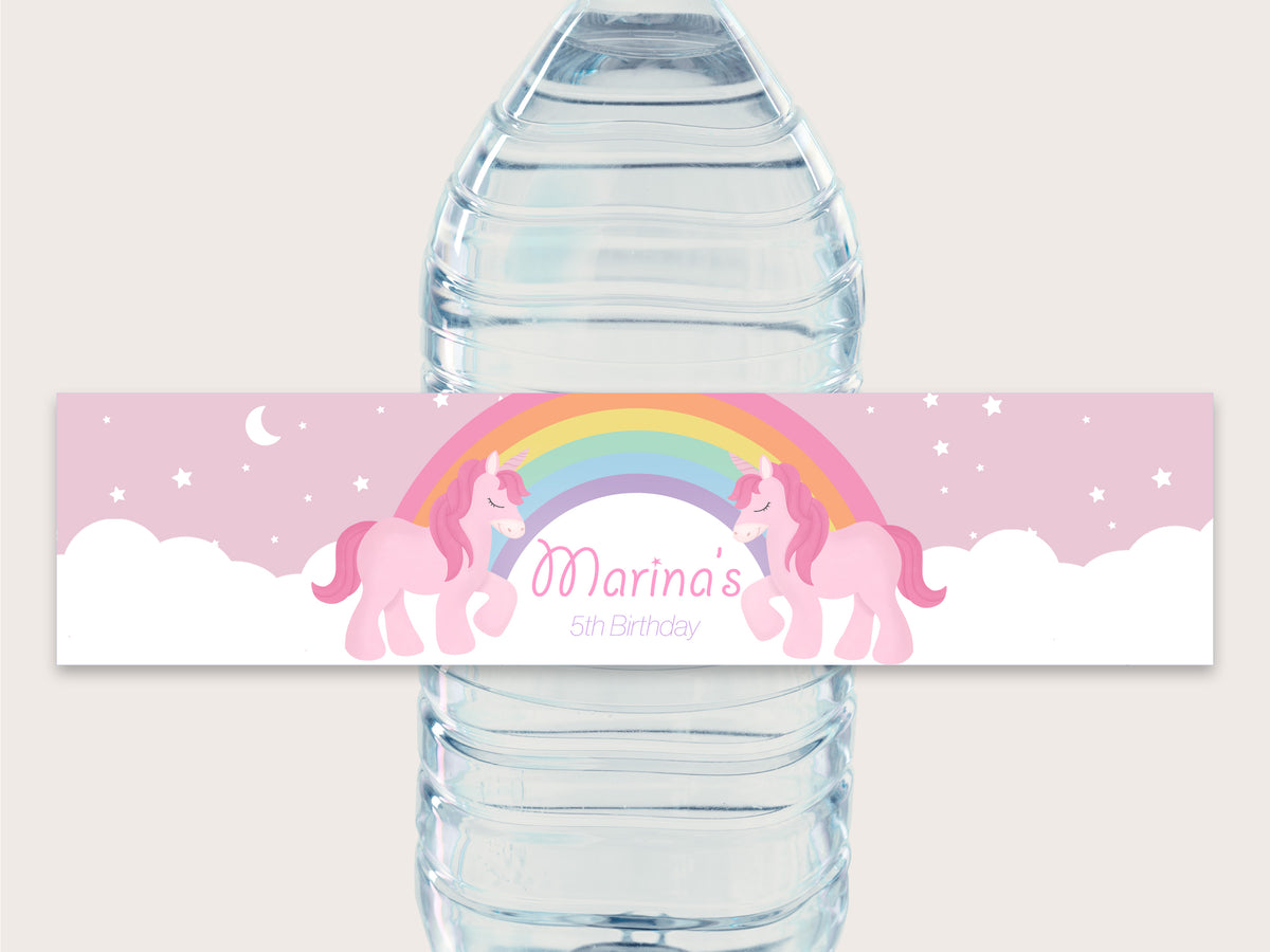 Unicorn Bottle Labels - Printable & Customizable