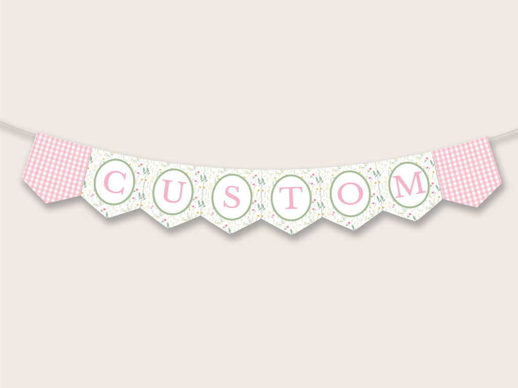 Floral Party Banner - Printable & Editable