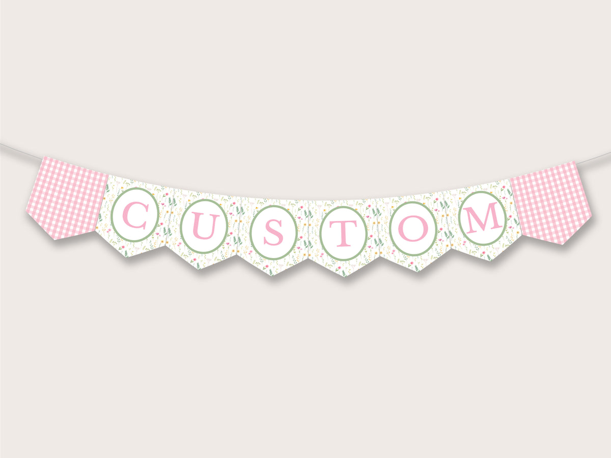 Floral Party Banner - Printable & Editable