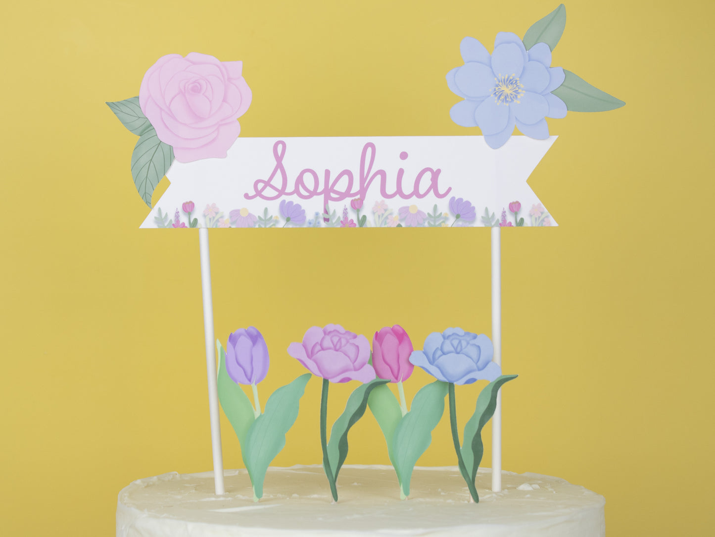 Flower Bloom Cake Topper