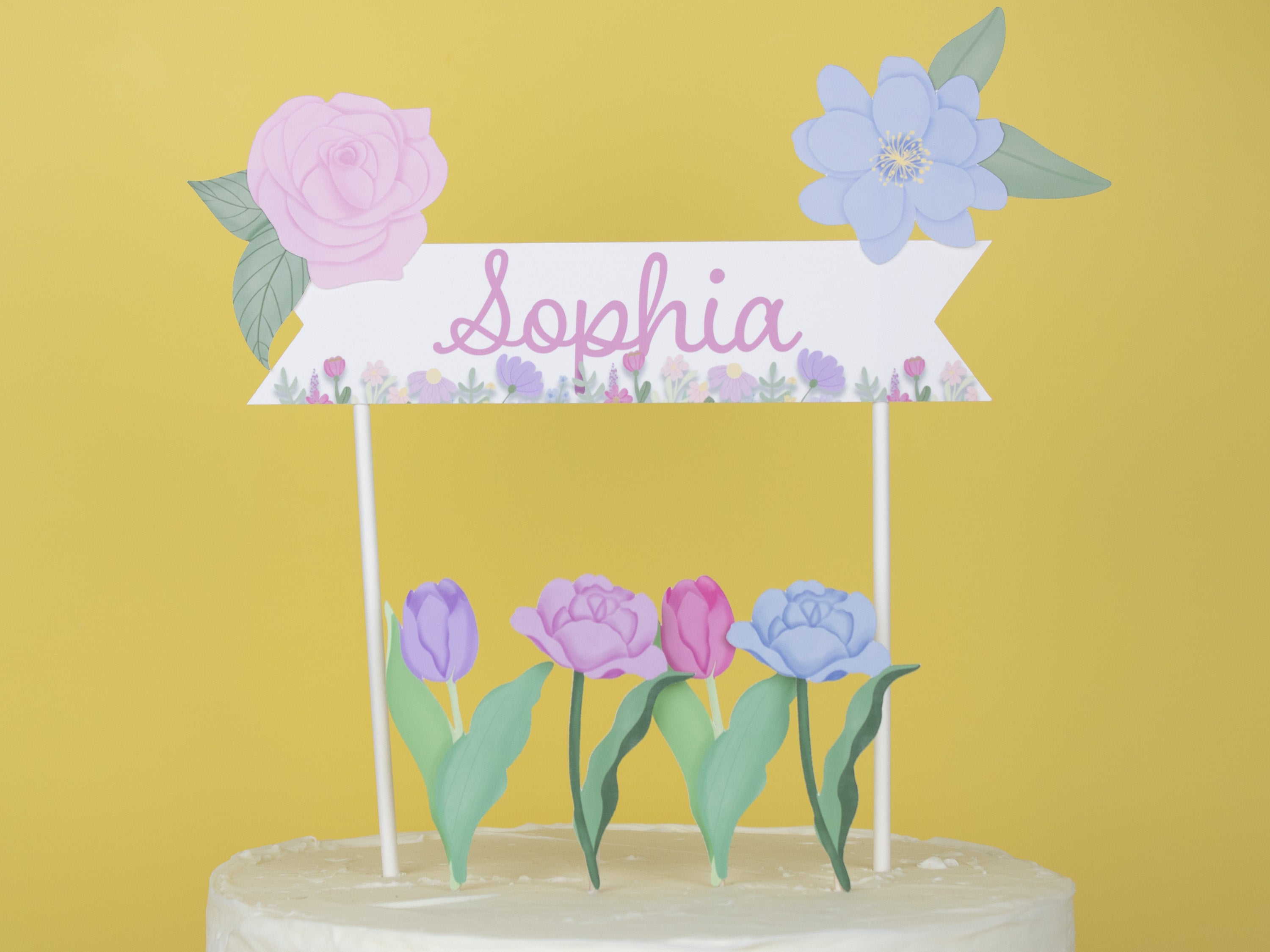 Flower Bloom Cake Topper