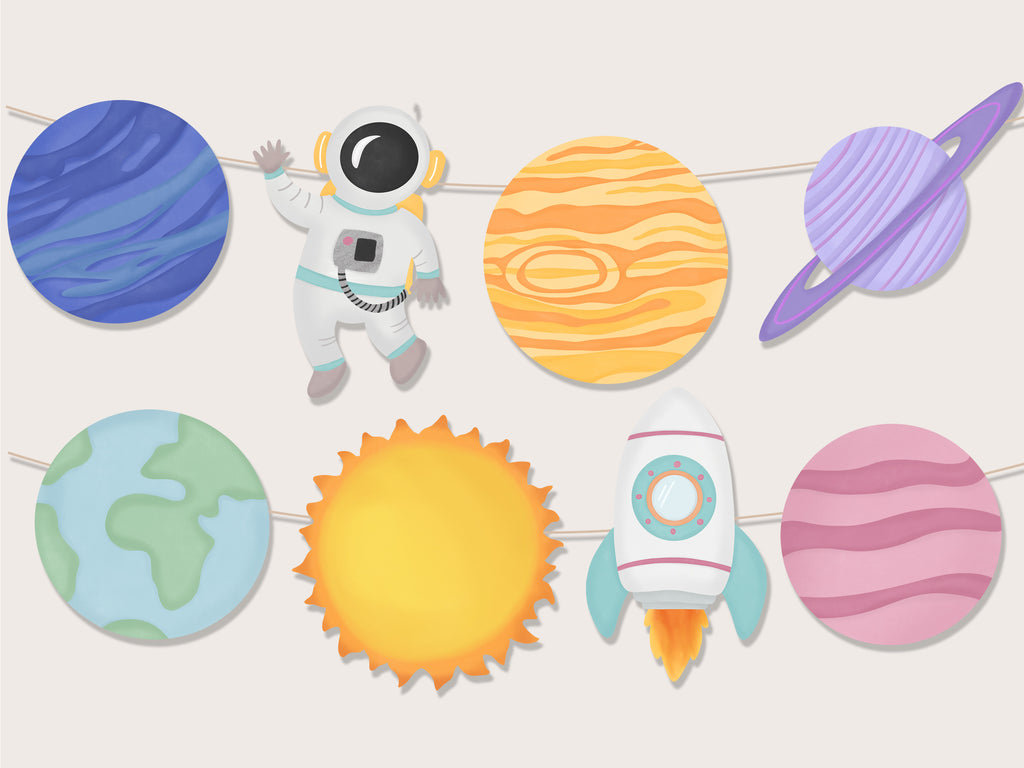 Printable Space Garland