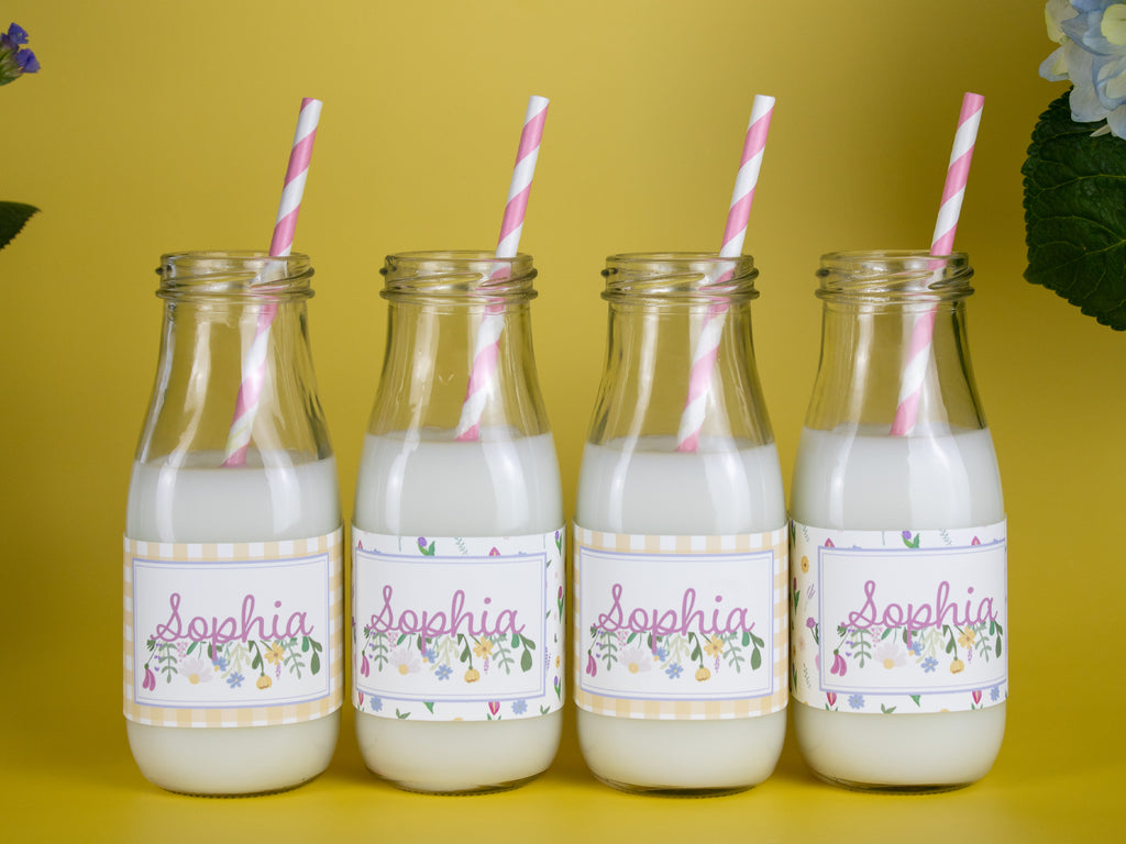 Floral Bottle Label