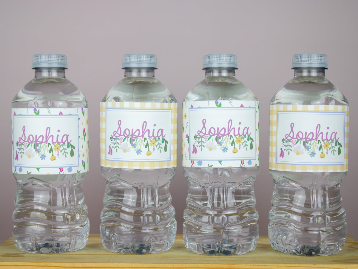 Floral Bottle Label