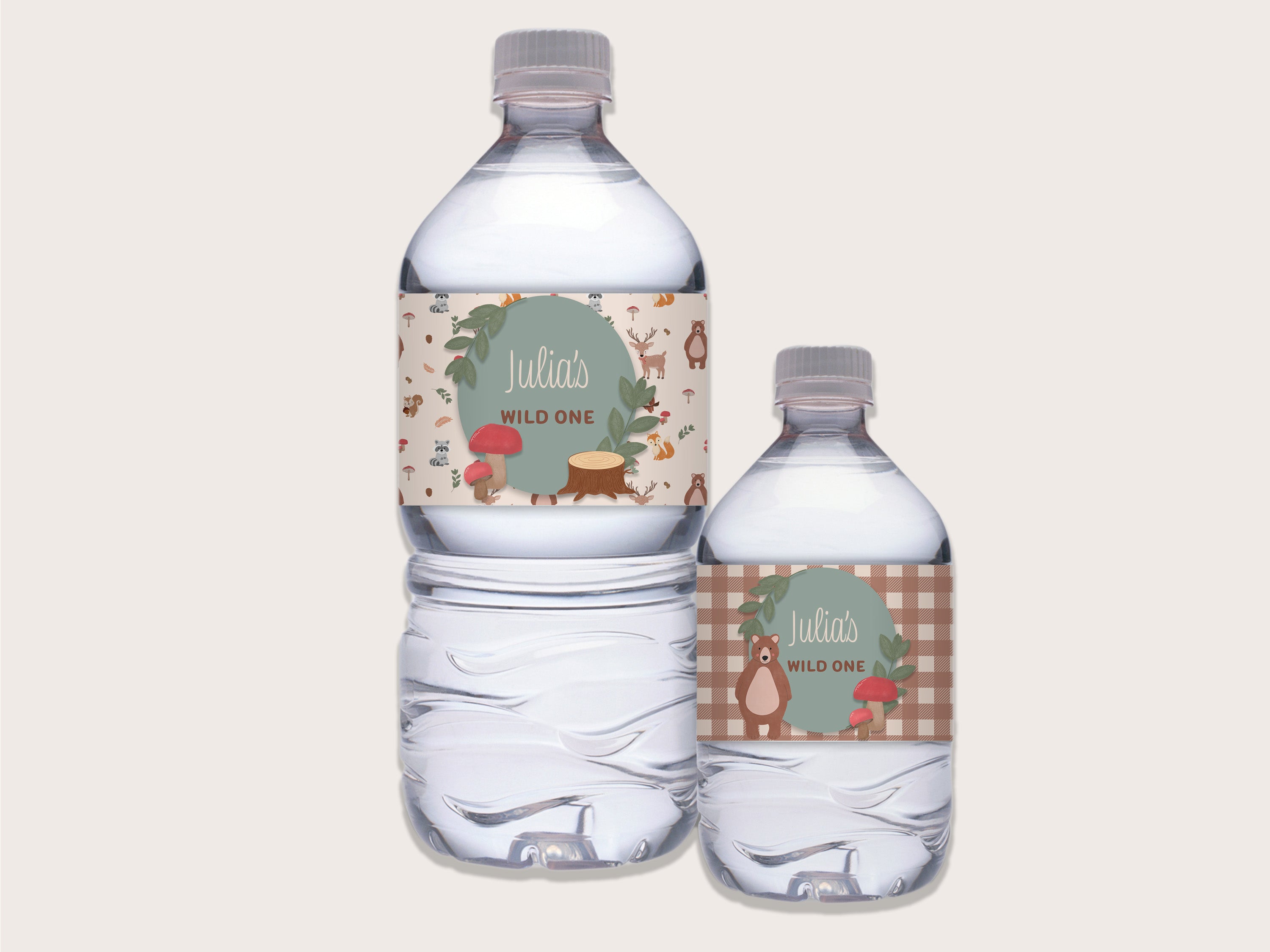 Woodland Bottle Labels - Printable & Customizable