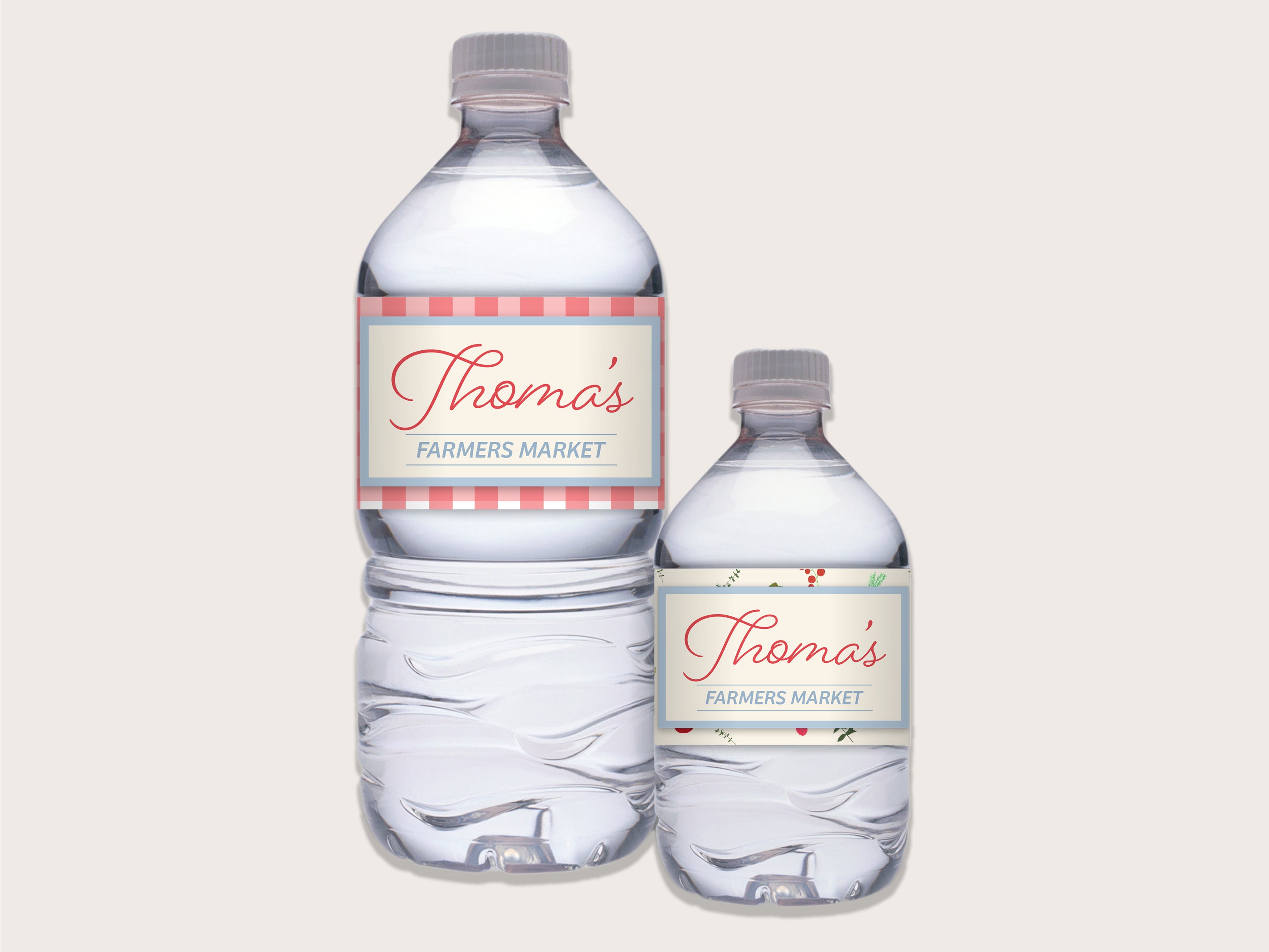 Farmers Market Bottle Labels - Printable & Customizable