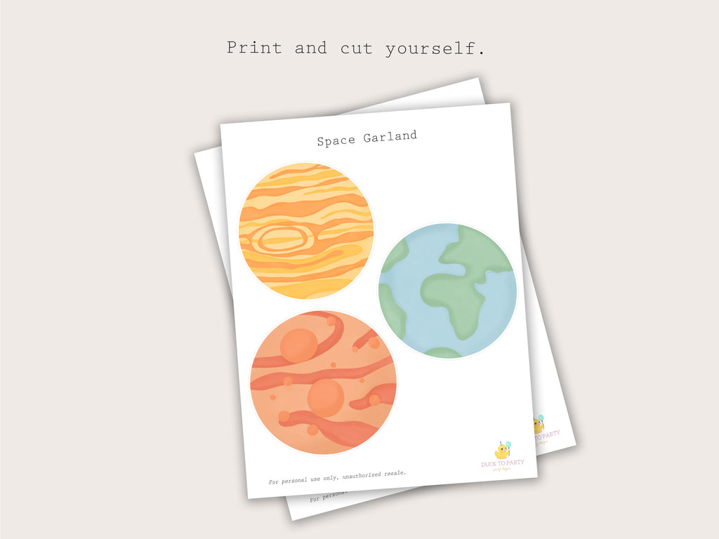 Printable Space Garland