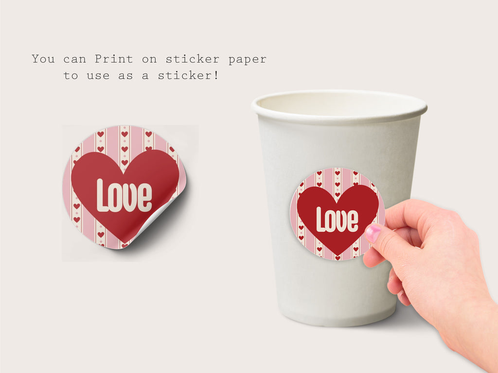 Printable Valentine's Cupcake Topper
