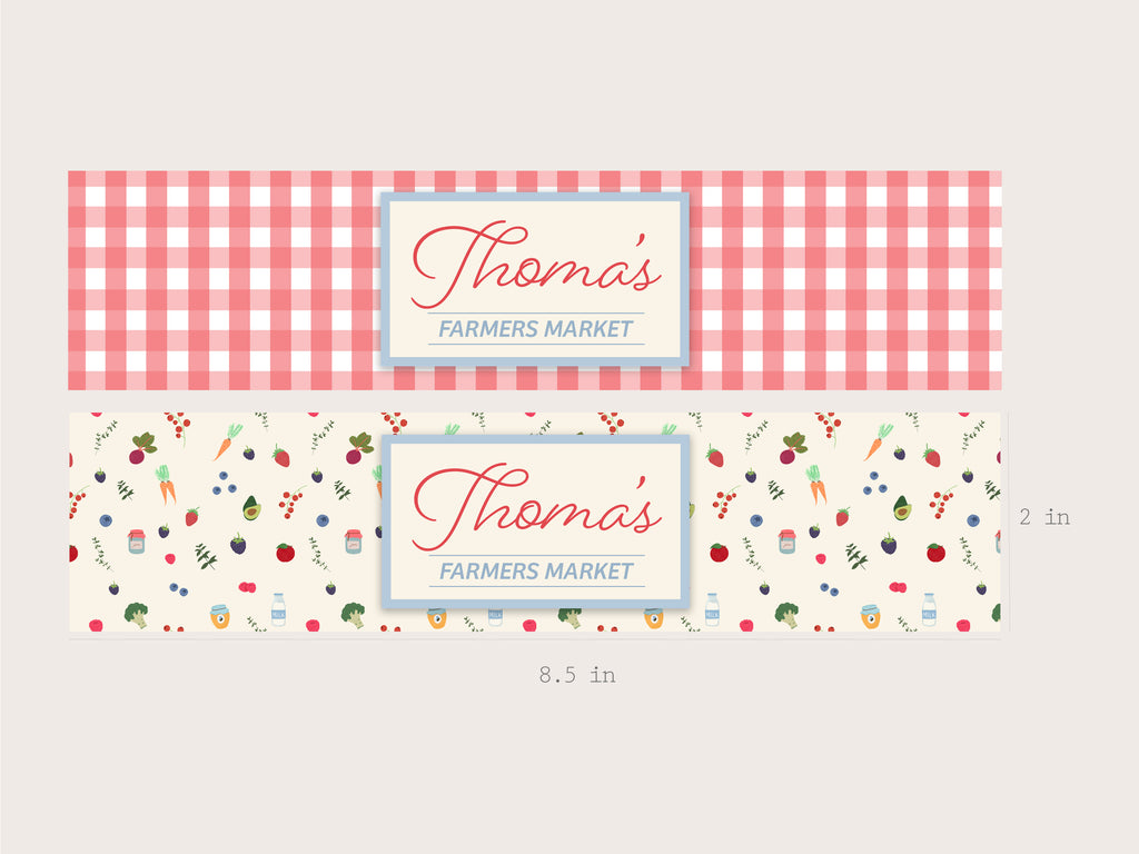 Farmers Market Bottle Labels - Printable & Customizable