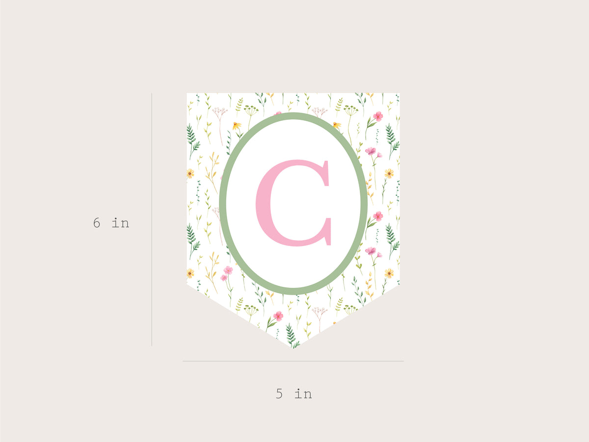 Floral Party Banner - Printable & Editable