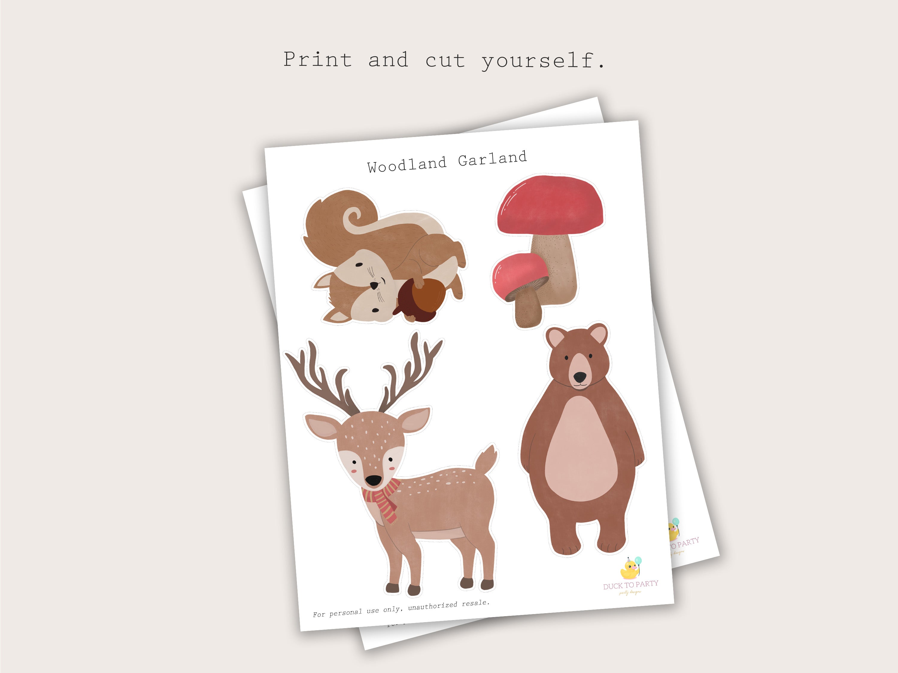 Printable Woodland Garland