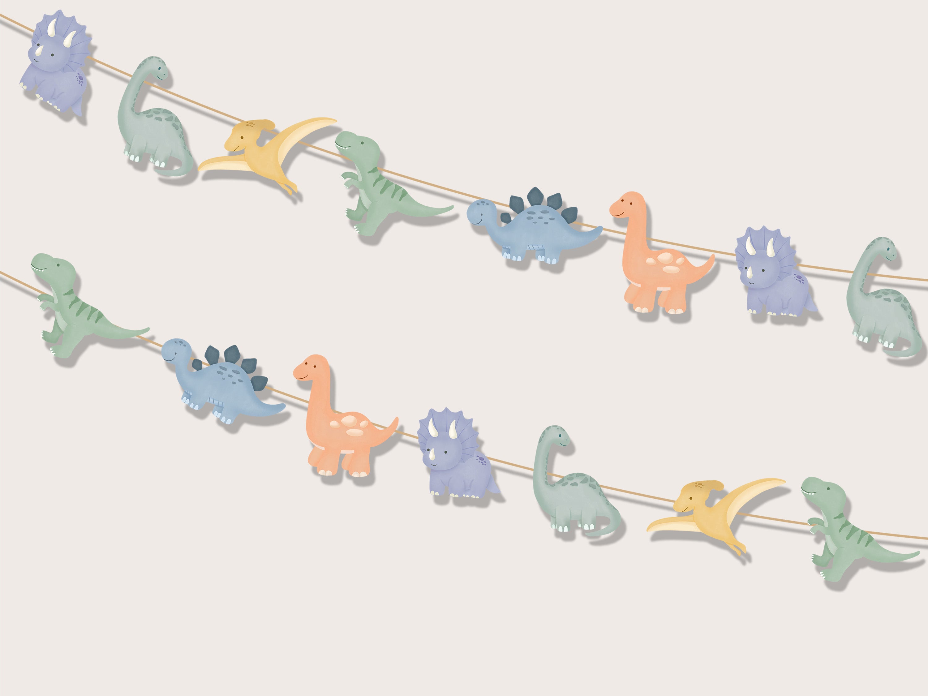 Printable Dinosaur Garland