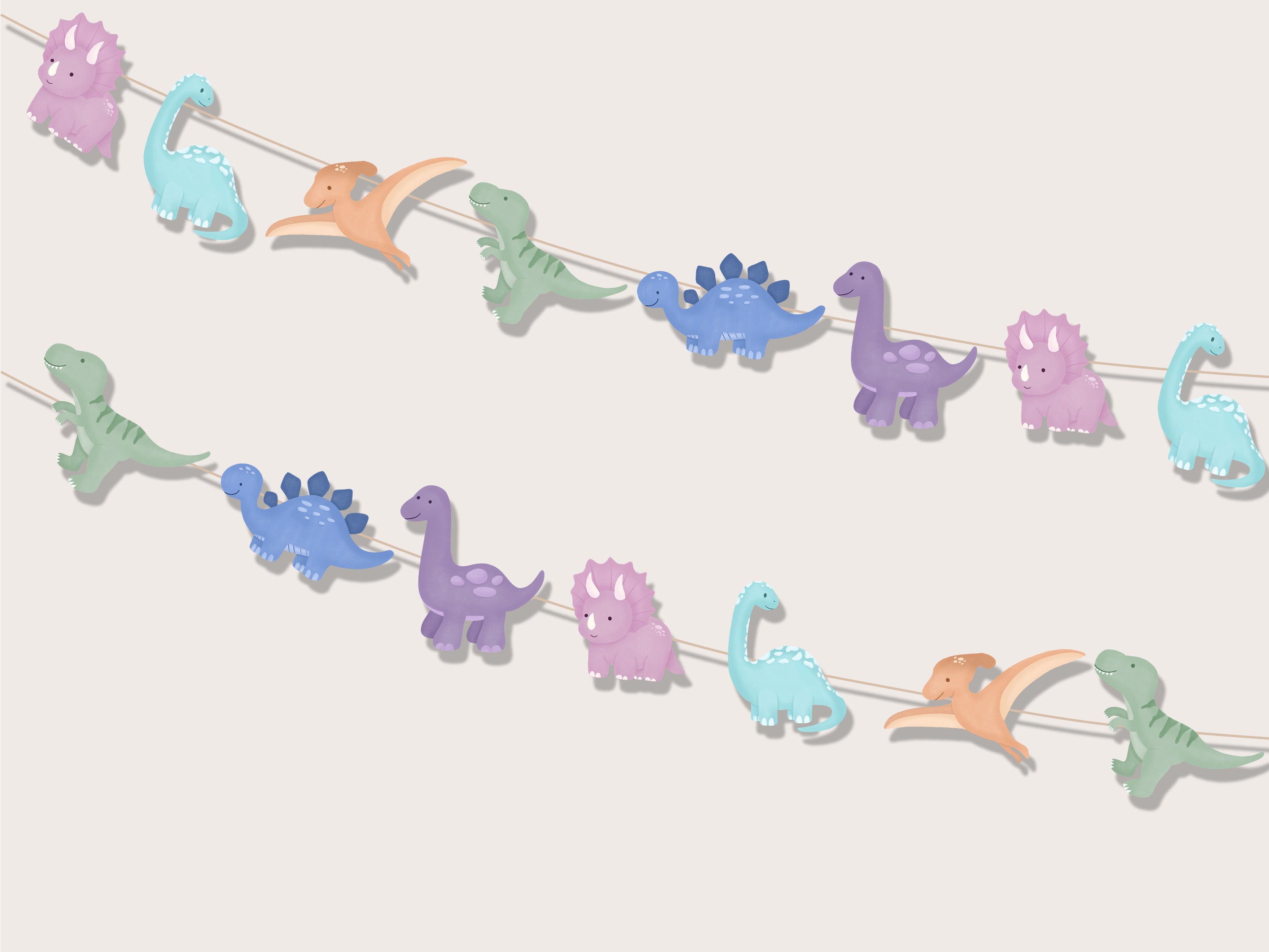 Printable Dinosaur Garland