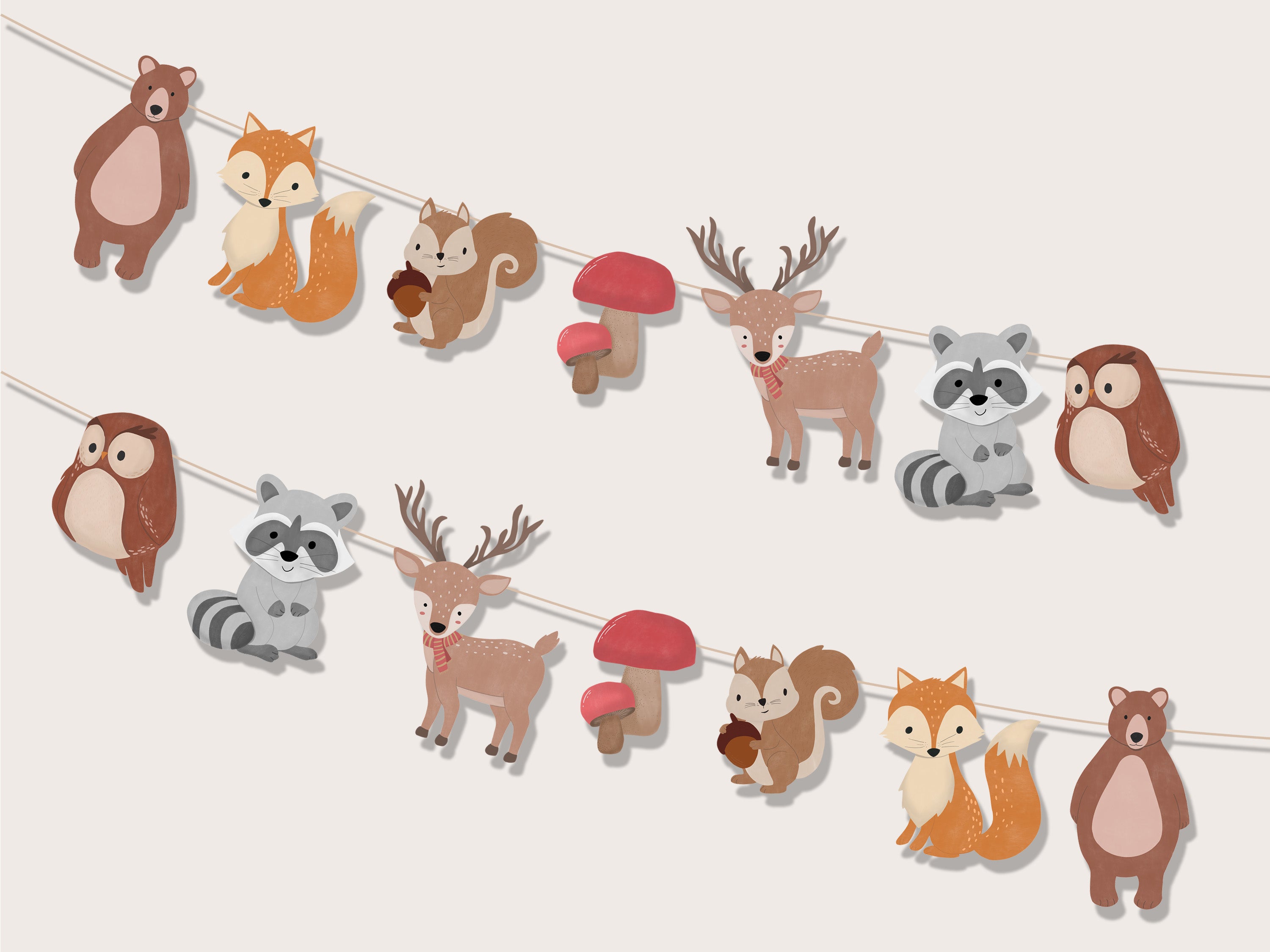 Printable Woodland Garland