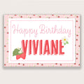 Strawberry Birthday Background - Printable & Customizable