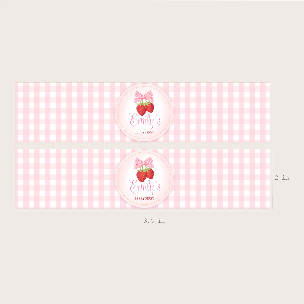 Strawberry Bottle Labels - Printable & Customizable