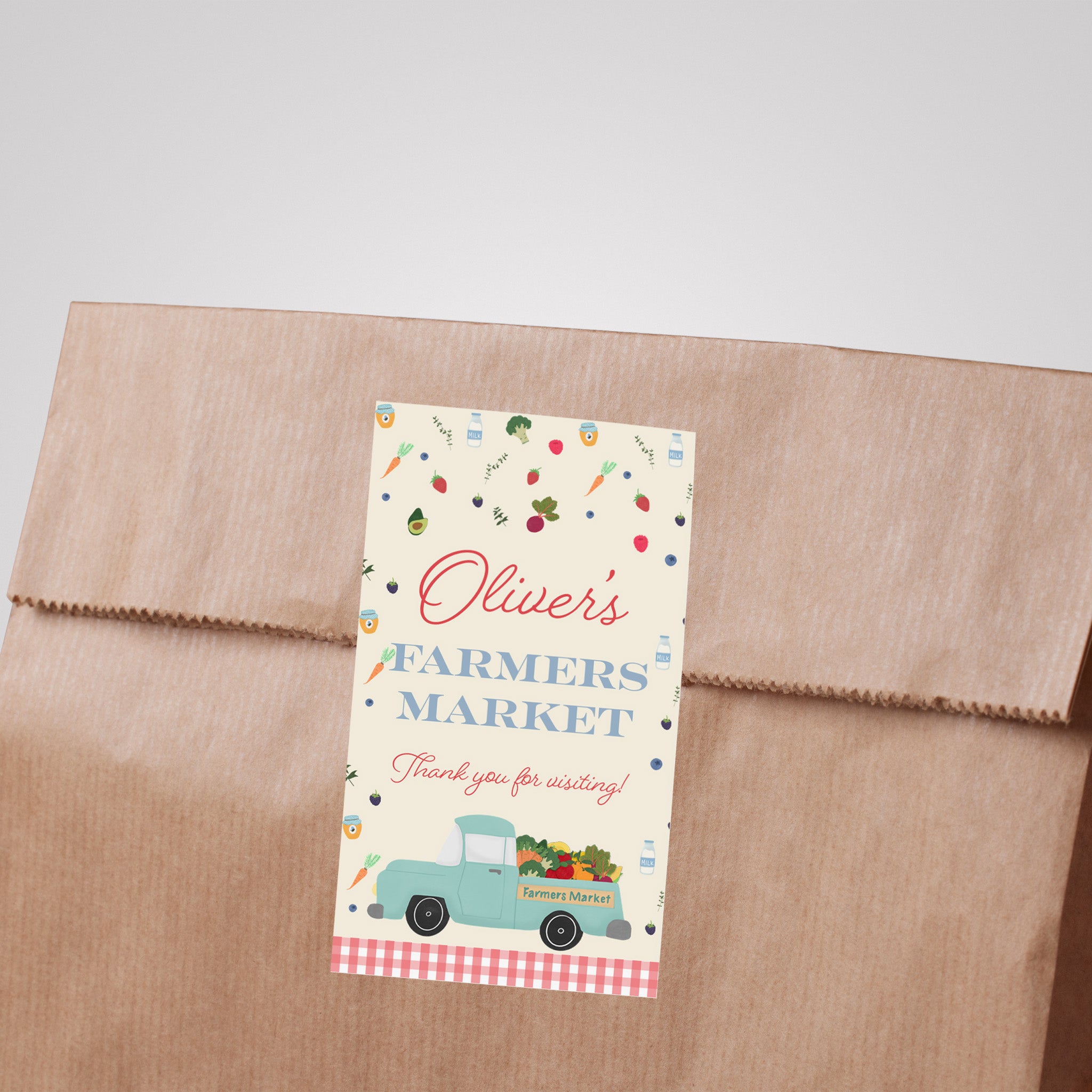 Farmers Market Thank You Tags - Printable & Customizable