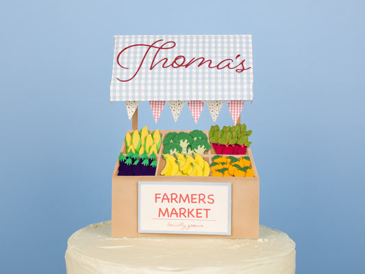 Farmers Market Stand Cake Topper