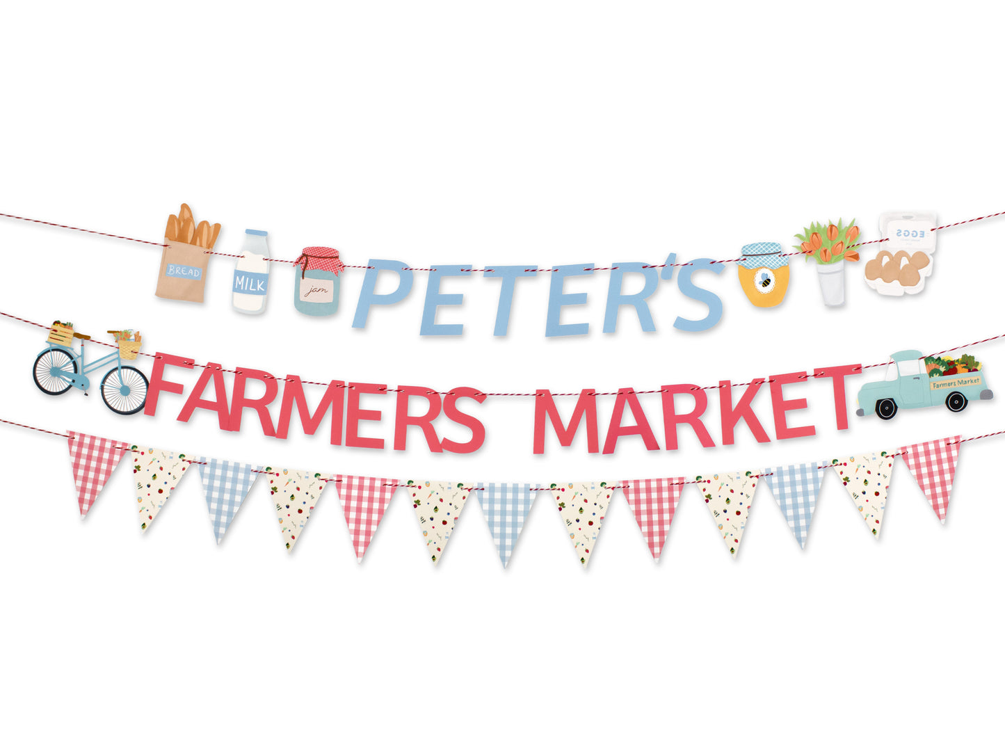 Farmers Market Garland Banner