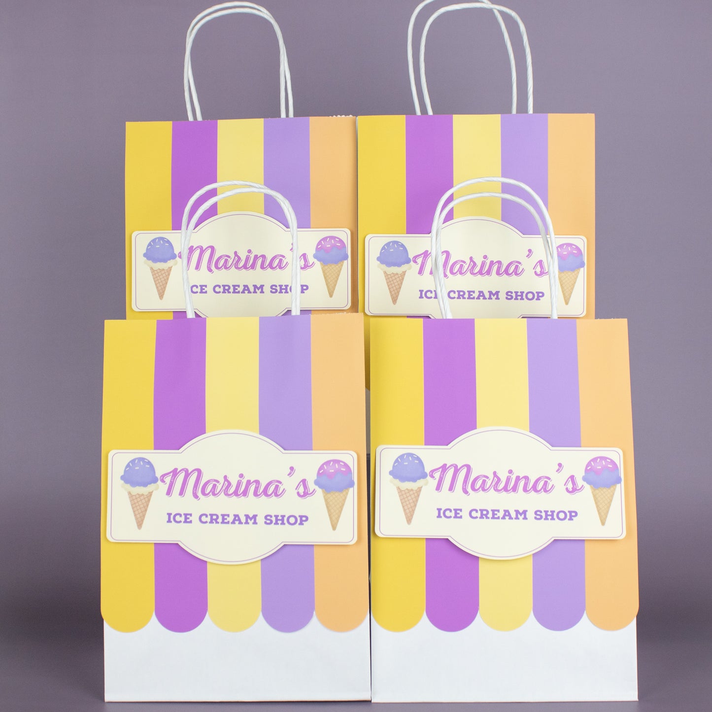 Ice Cream Favor Bags