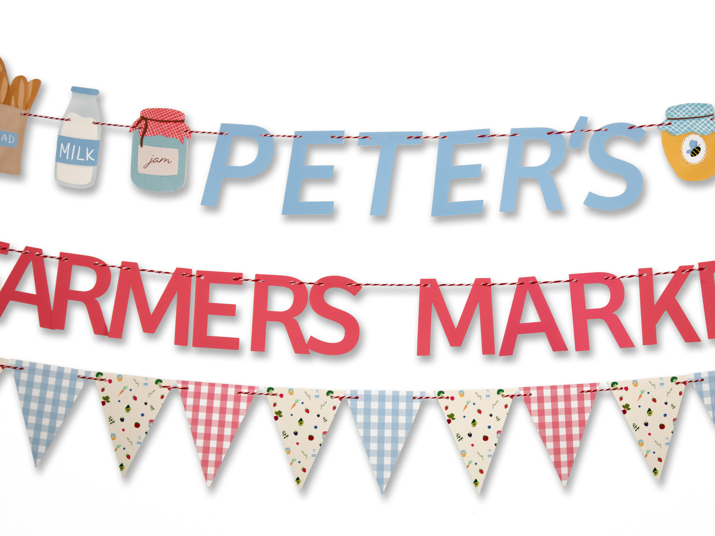 Farmers Market Garland Banner