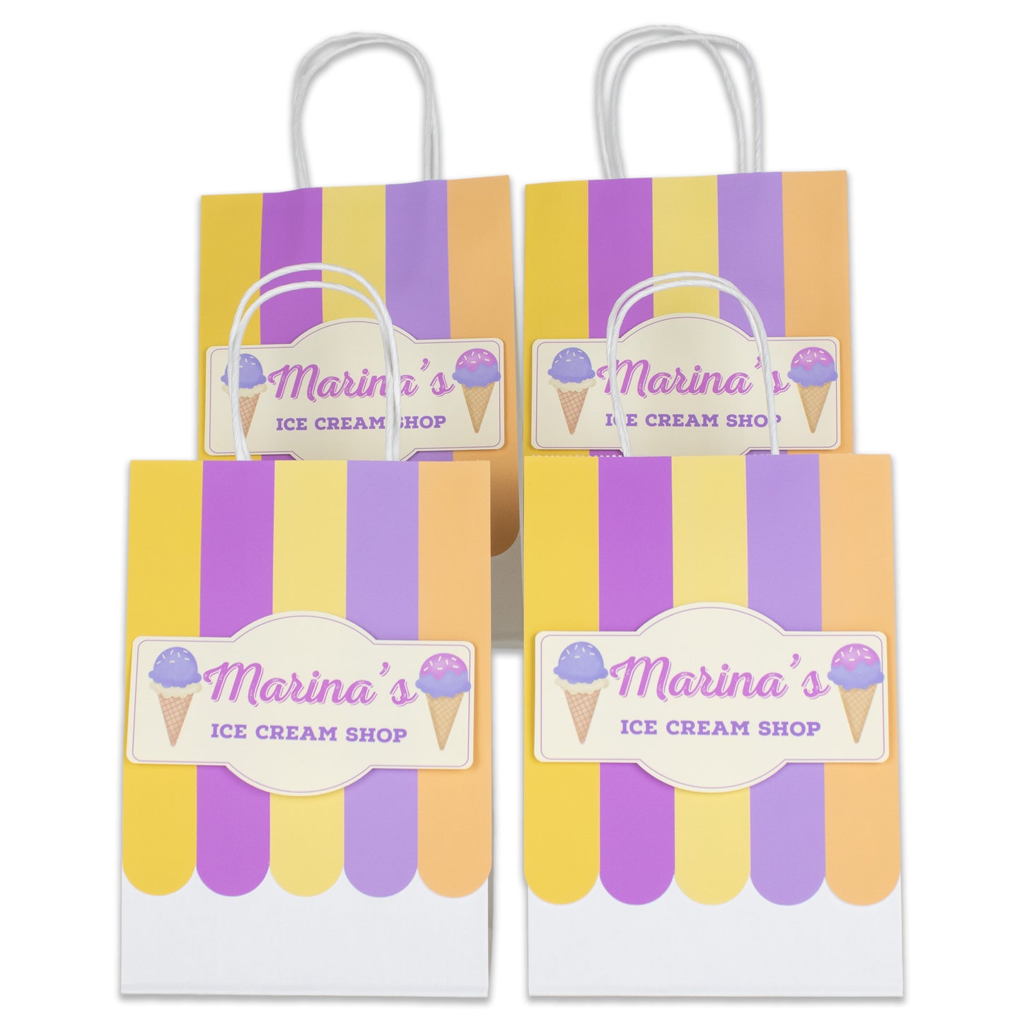 Ice Cream Favor Bags