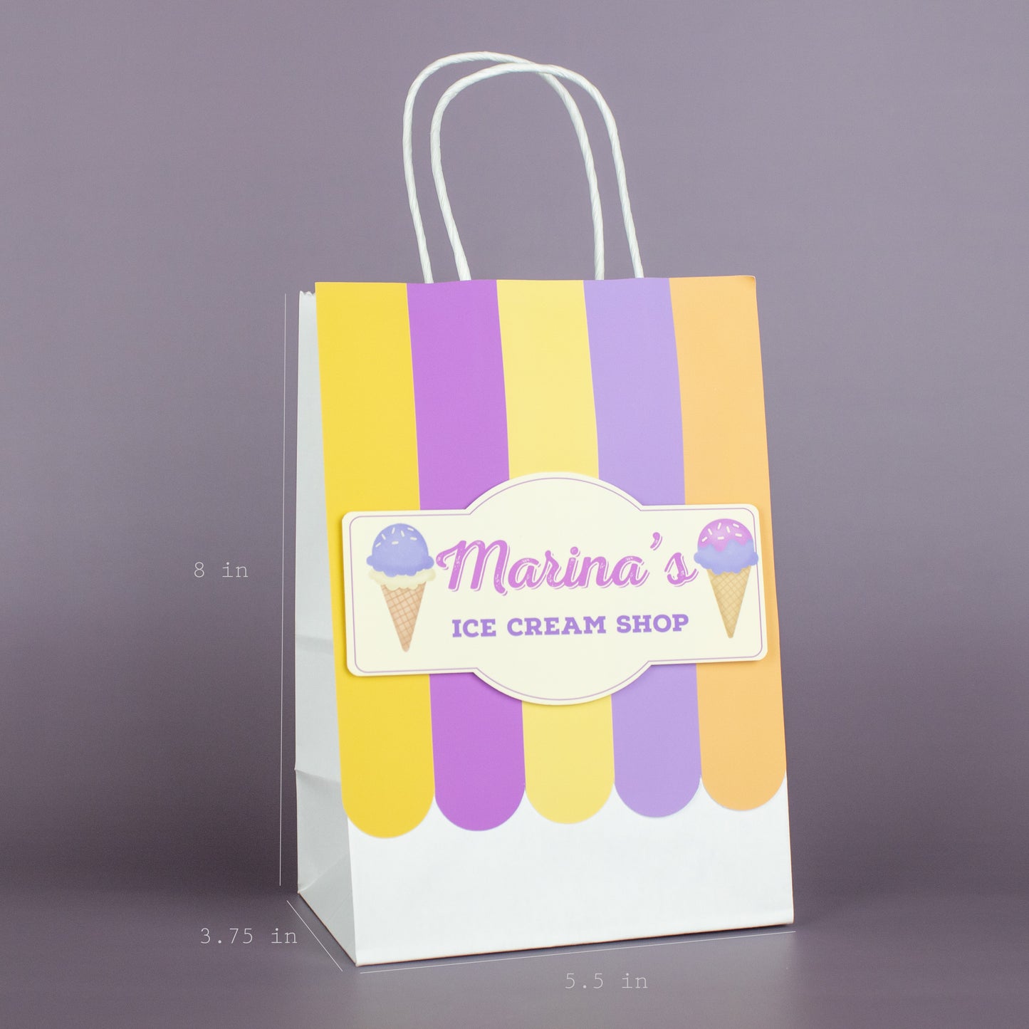 Ice Cream Favor Bags